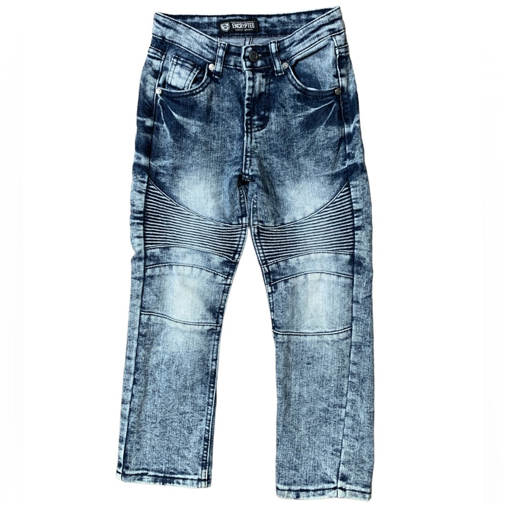 Little boys Moto  Acid Wash Jeans